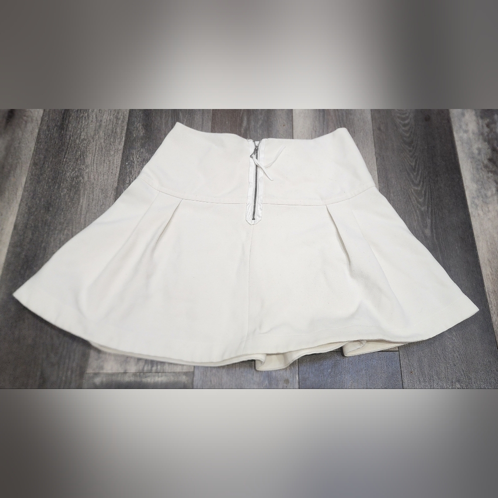 Leifsdottir Anthropologie Magra Swing Pleated Skirt Size 4 Ivory Color - Picture 2 of 7